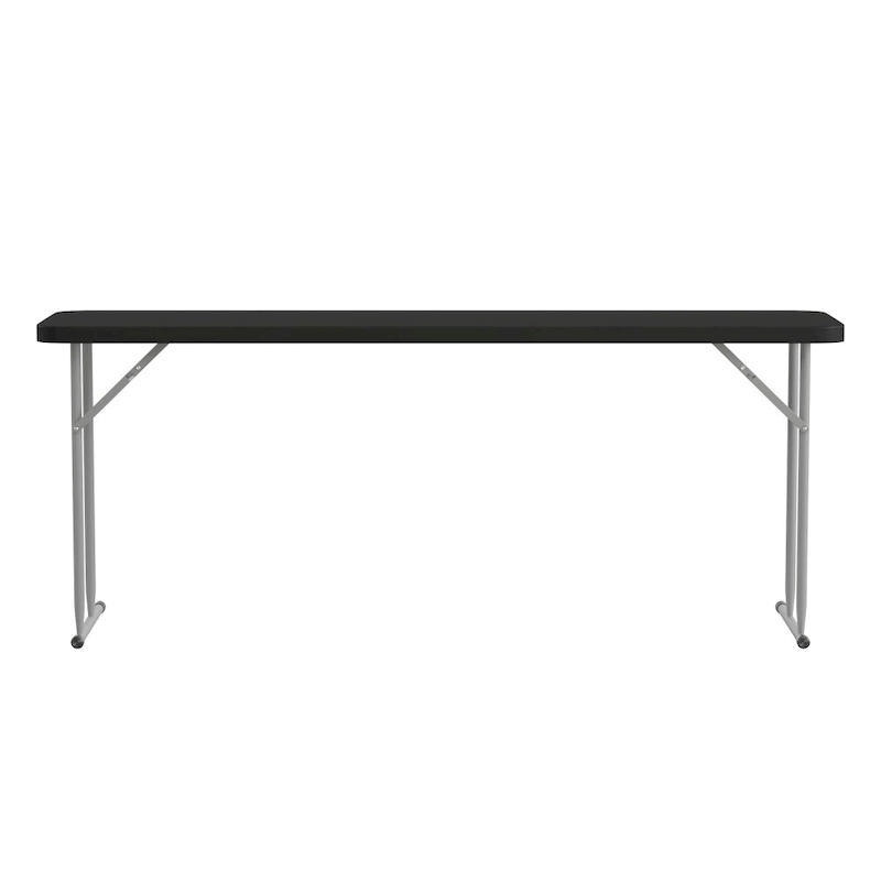 6-Foot Rectangular Granite White Plastic Folding Training Table