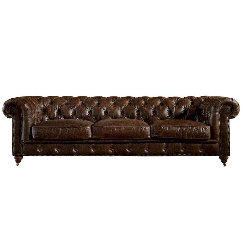 Century Chesterfield Sofa - Light Chestnut Leather
