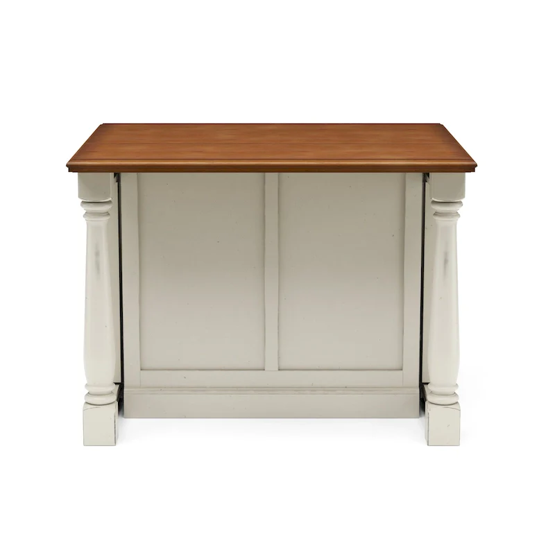 Monarch Off-White Wood Kitchen Island by Homestyles - 48 x 36 x 25