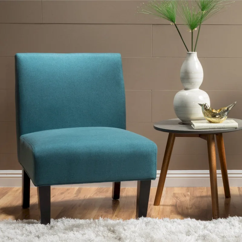 Fabric Slipper Accent Chair - Single Seat