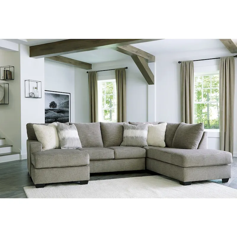 Signature Design by Ashley Creswell Gray 2-Piece Sectional with Chaise - 125W x 87D x 39H