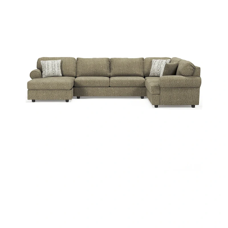 Signature Design by Ashley Hoylake Brown 3-Piece Sectional with Chaise - 143W x 95D x 35H