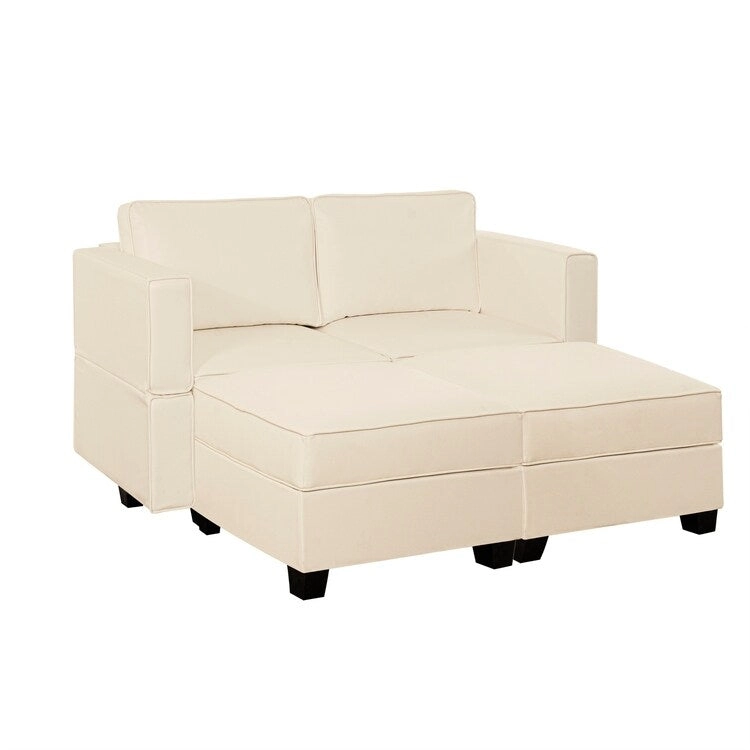 Modular Convertible Sectional Sofa Bed Sleeper Loveseat Couch