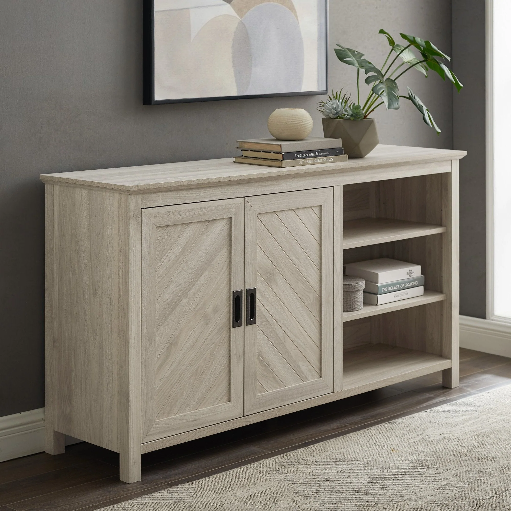 Mila Angled Groove Buffet Sideboard & TV Stand