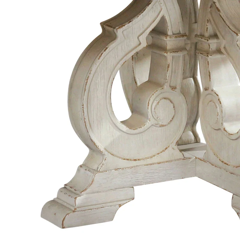 The Gray Barn Caelum Farmhouse Antique White 60-inch Wood Round Dining Table