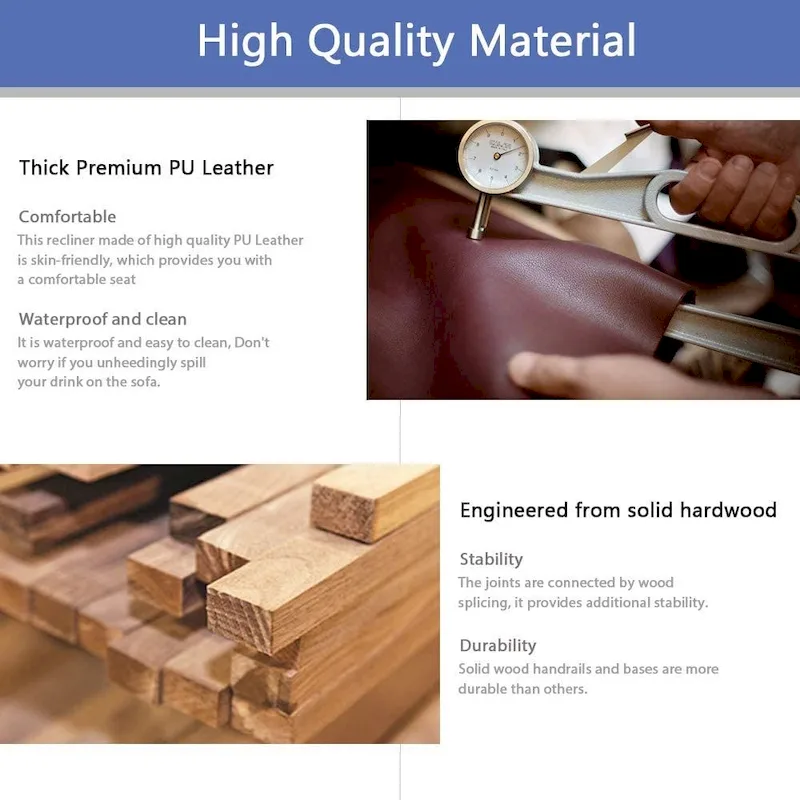 Homall Recliner Chair PU Leather Single Living Room Sofa Recliner