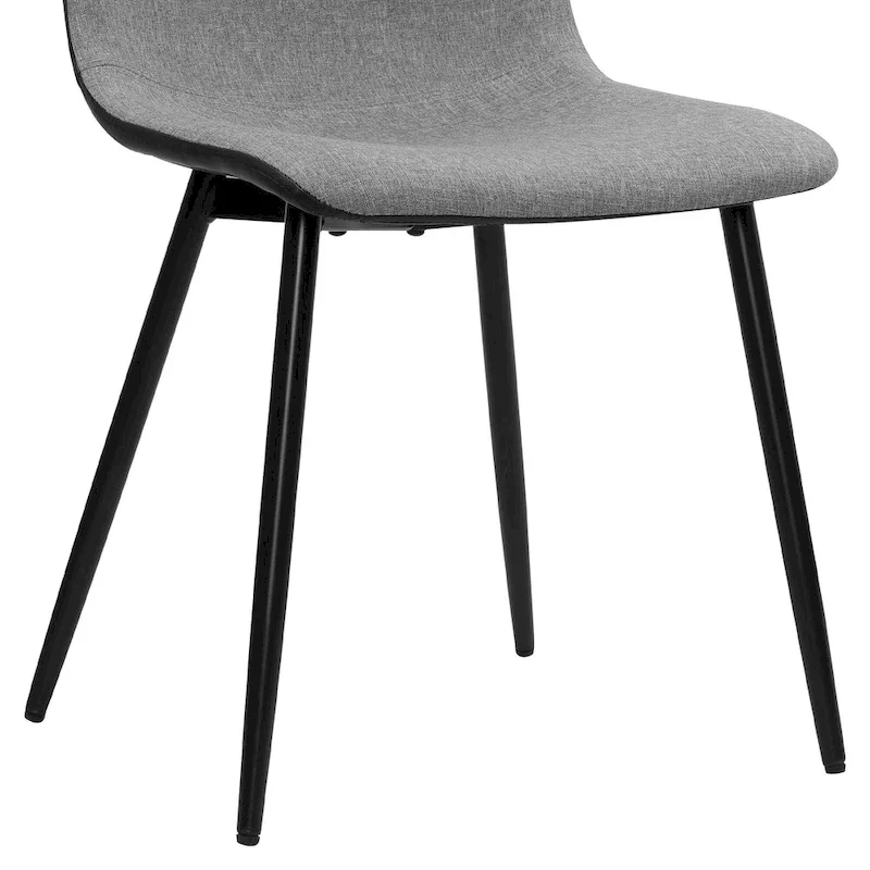 Dining Chairs set of 4 Mid-century Modern Industrial Fabric Side Chairs, Grey