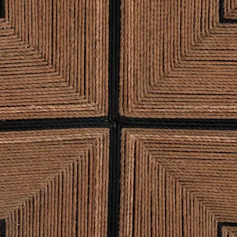 Brown/Black Bohemian Armless Dining Chair, Seats 1