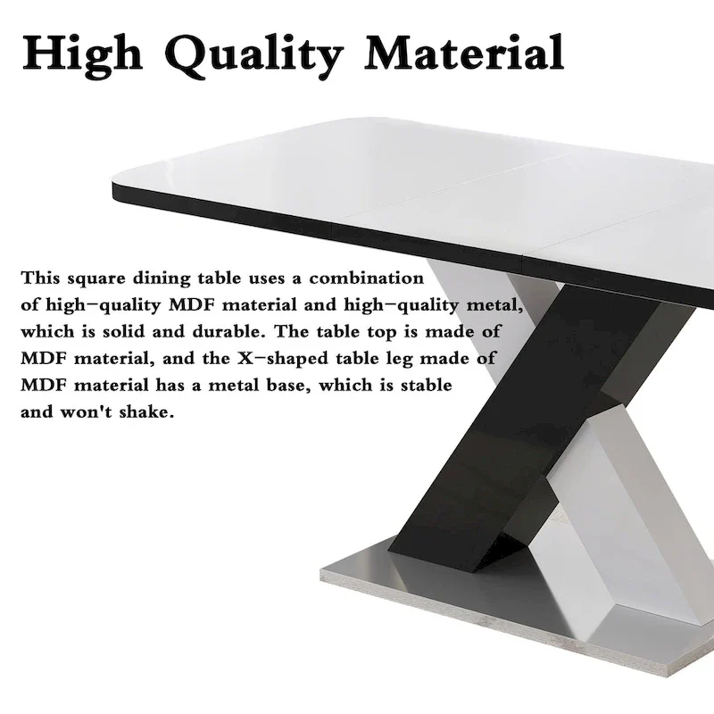 Modern Expandable Square Dining Table
