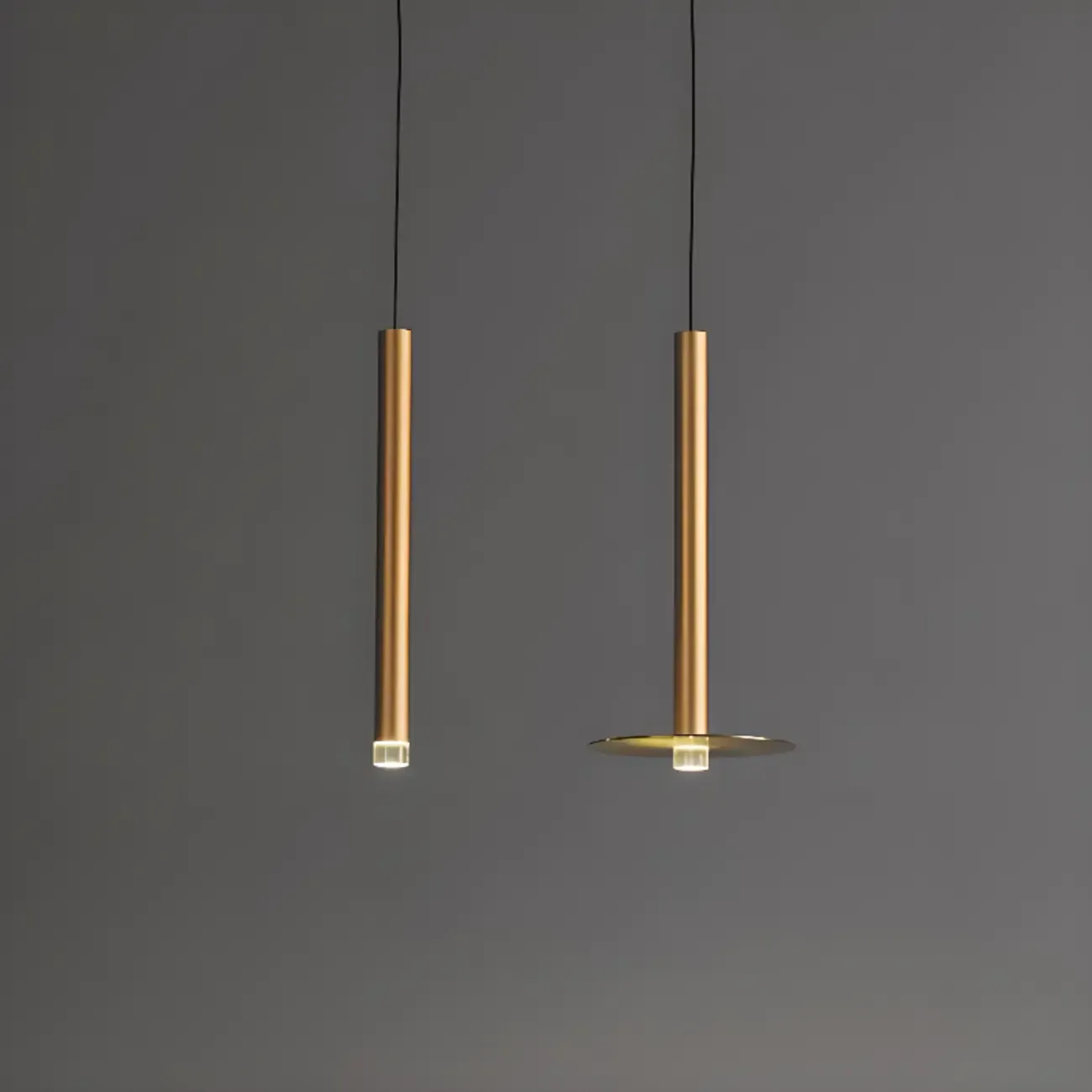 Modern Gold Metal Acrylic Geometry LED Pendant Light