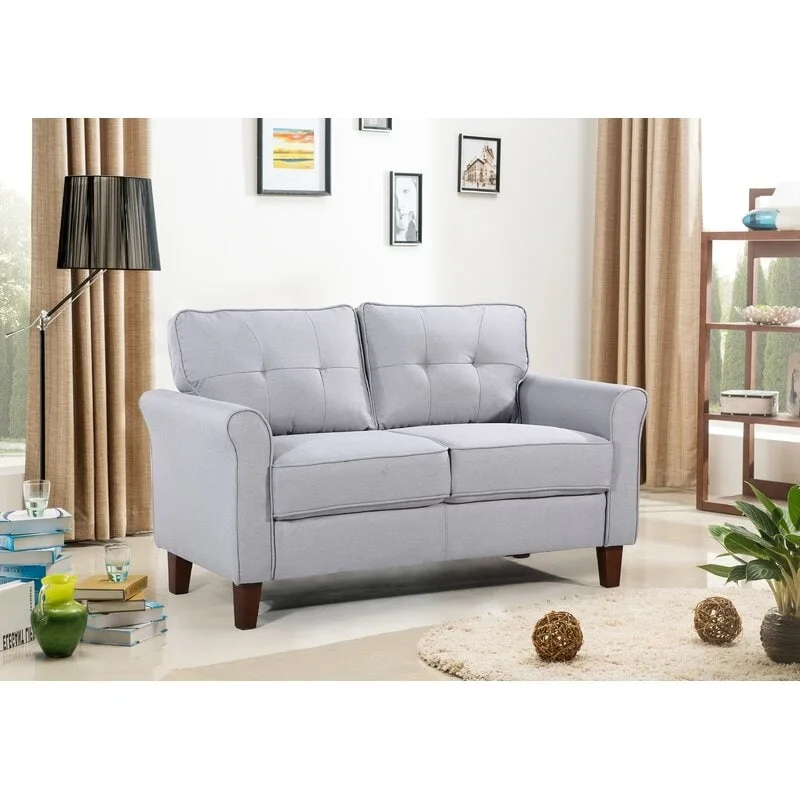 Kouchouk 54.5  Linen Flared Arm Loveseat