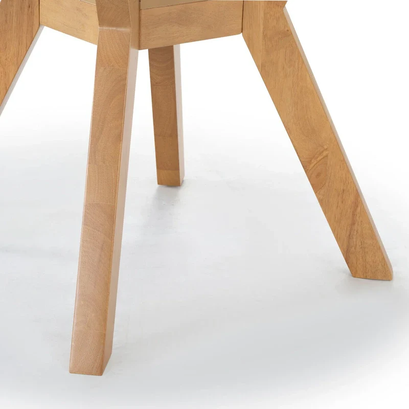 Natural Round Wood Dining Table, Seats 6