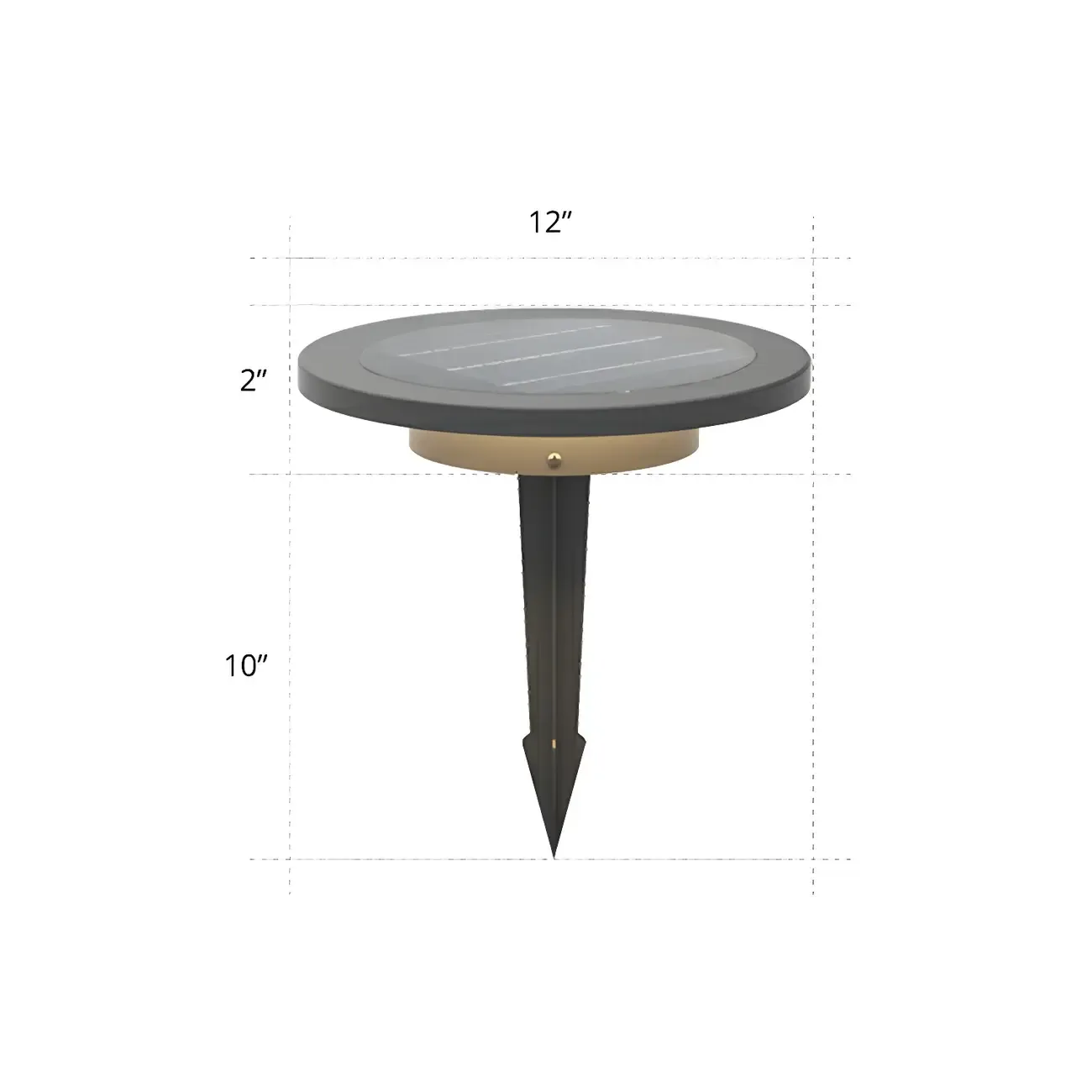Matte Grey Disc Metal Solar Landscape Lighting