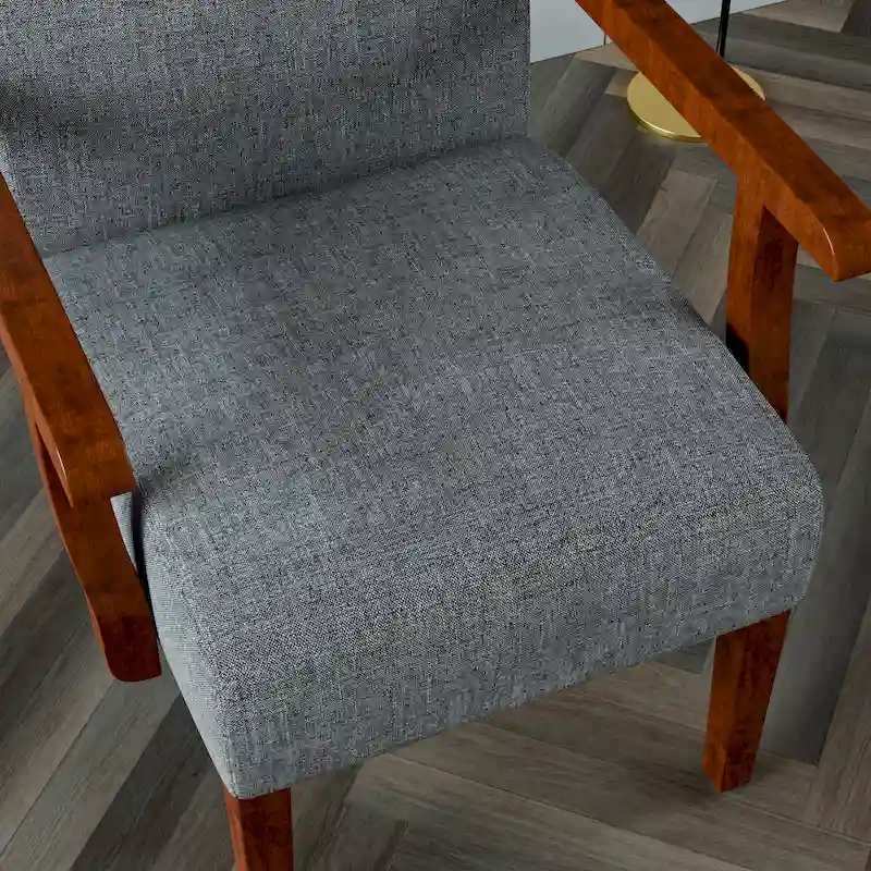 Grey 18.7 Arm Chairs with Round Table (Set of 2)