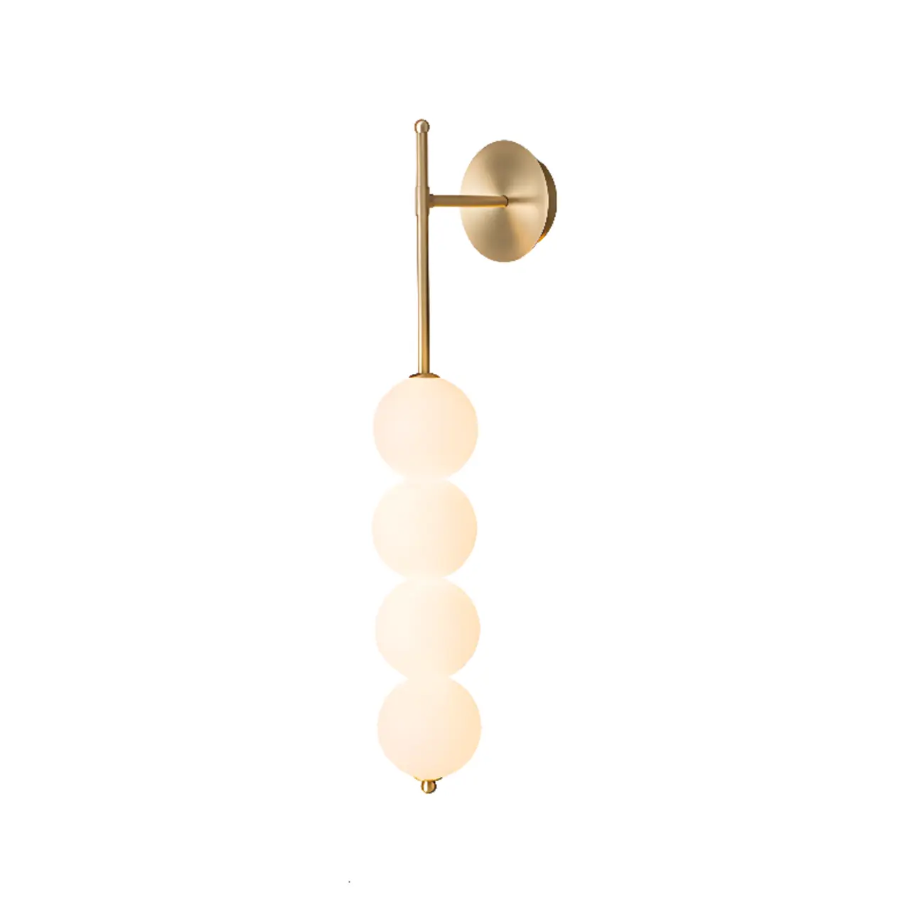 Modern Metal Acrylic Ball 4-Light Wall Sconce