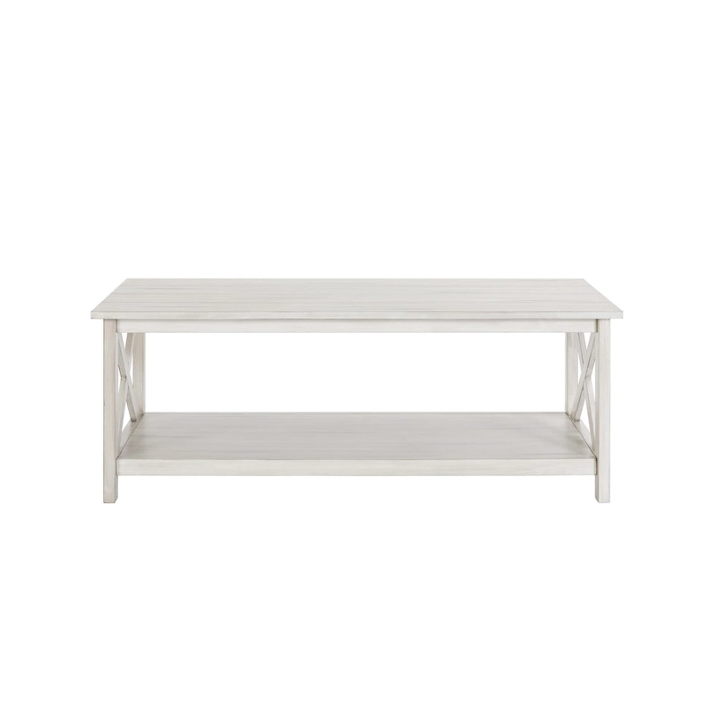 Jamestown Antique White Wood Coffee Table