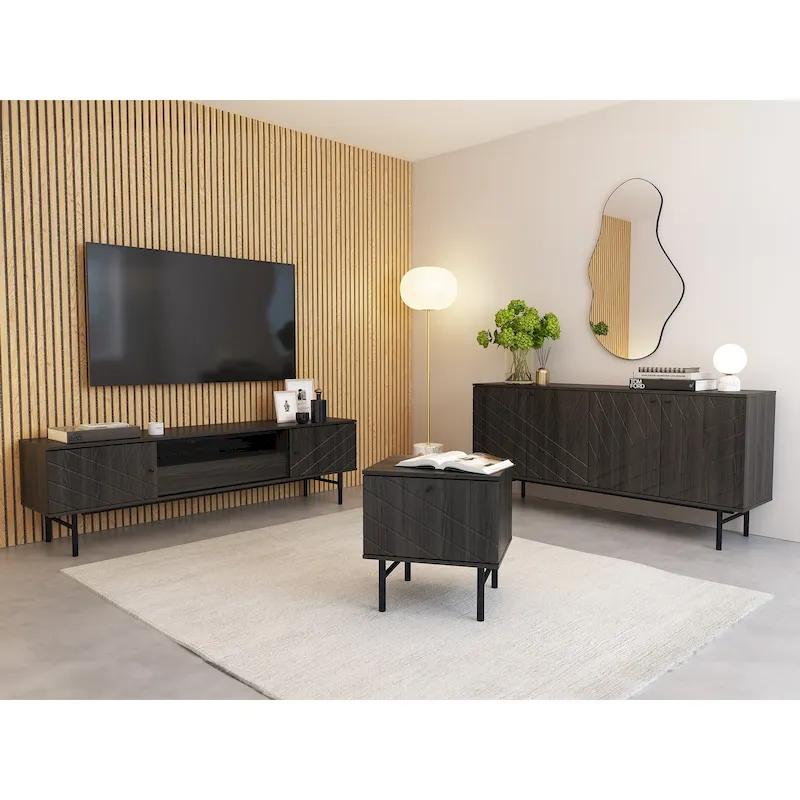 Studio London Amara 70.6 Media Console Oak Effect TV Stand