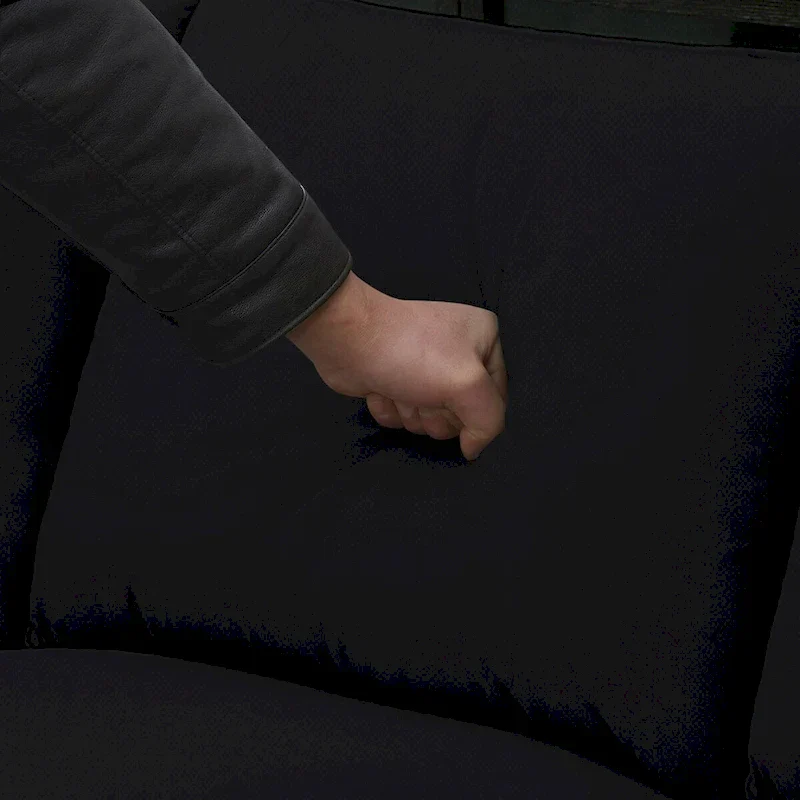 112-inch L-shaped 7-seat Modular Sectional Sofa with Ottoman and Three Pillows - 112W x 87D x 33H