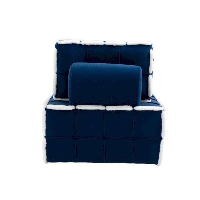 Upholstered Deep Seat Armless Chair Accent Single Lazy Sofa Lounge