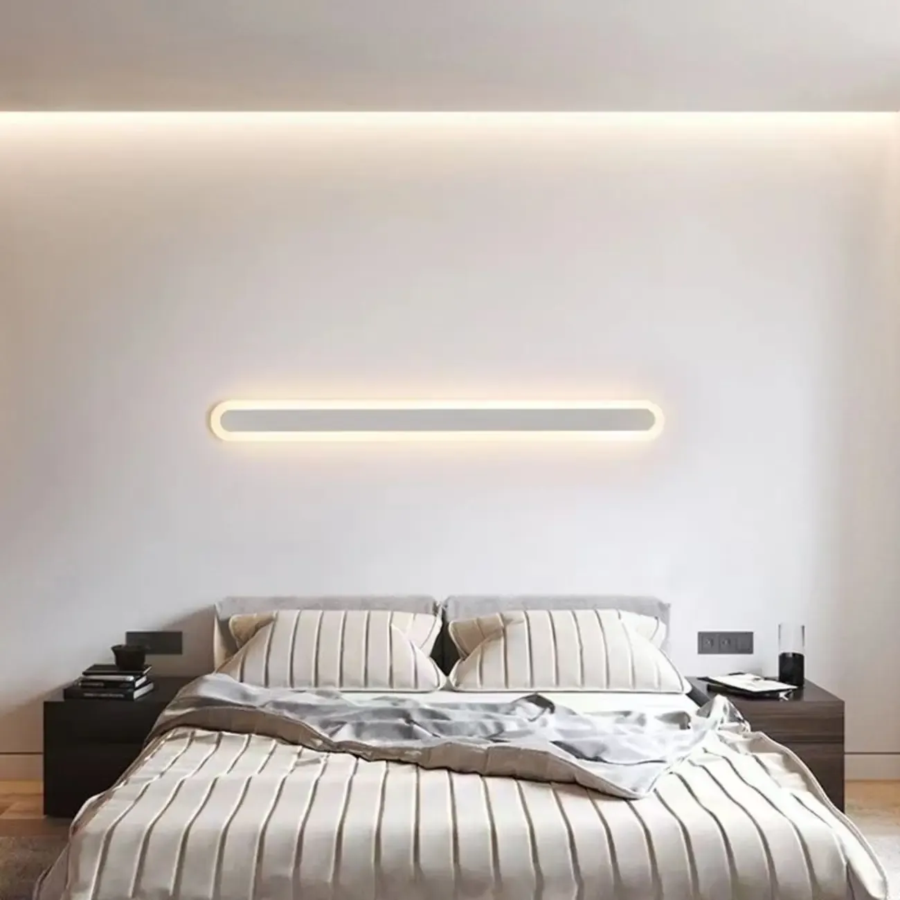 Dimmable Long Strip LED Bedroom Wall Light with Acrylic