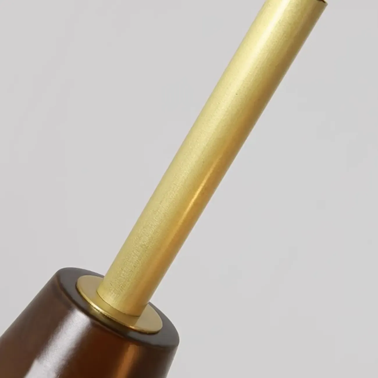 Modern Glass Dome Island Pendant Light in Walnut