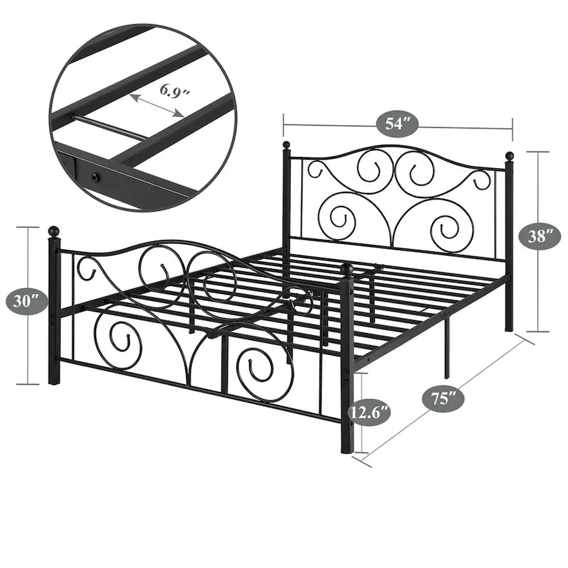 Taomika 3-Pieces Modern Bed Frame and Modern Nightstand Set