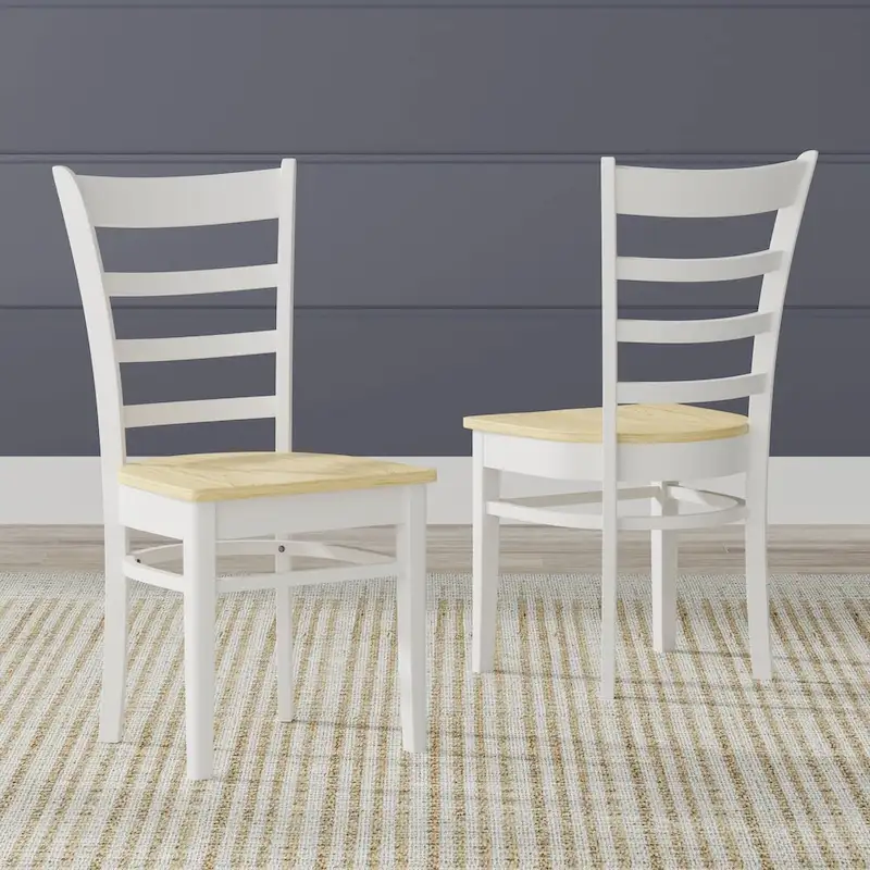 5-Piece Dining Set, 42  Round Pedestal Table and Slat Back Chairs