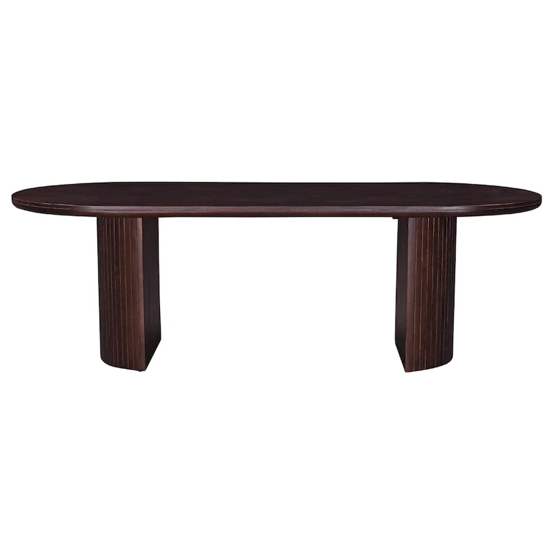 Geneva 94 in. Wood Oval Double Pedestal Dining Table
