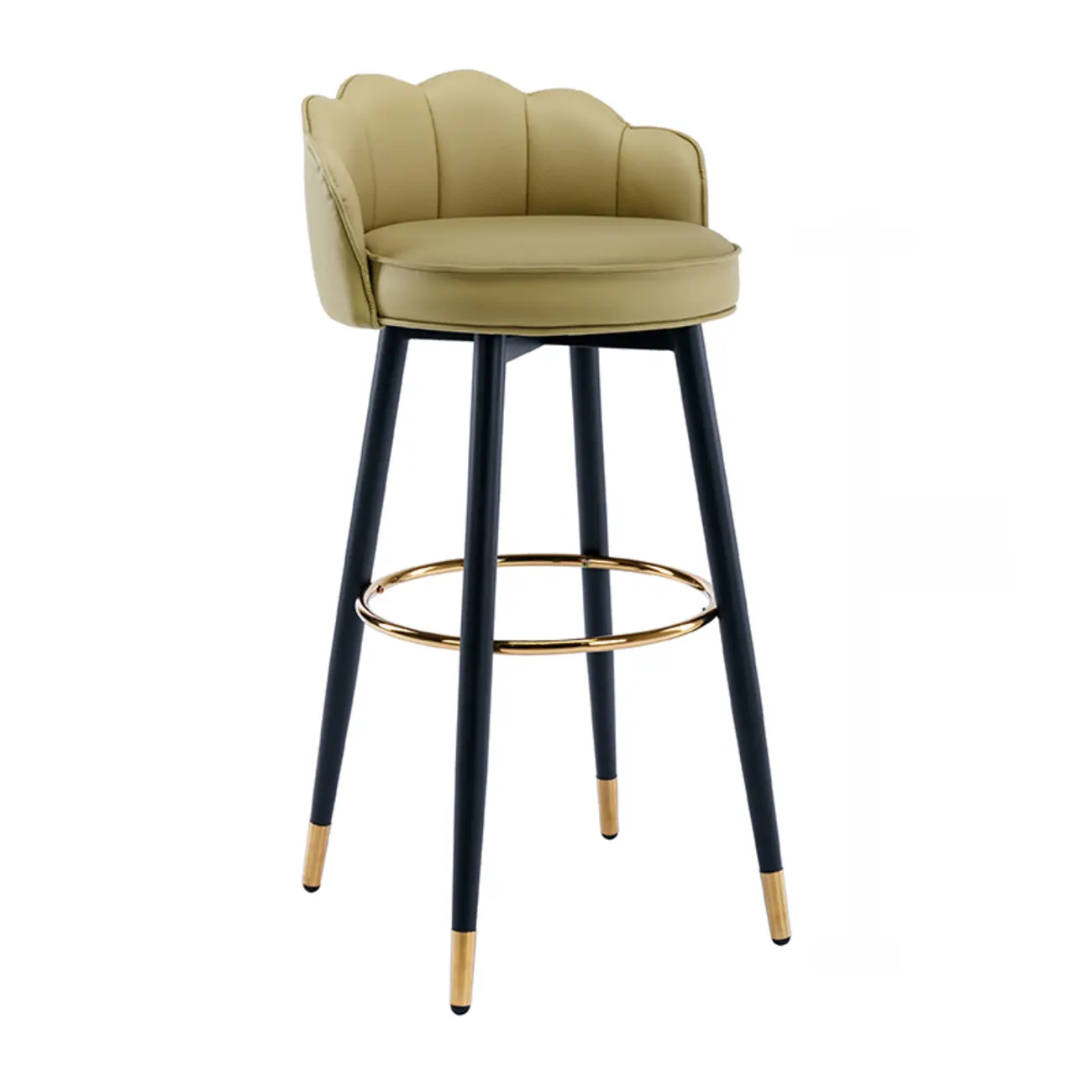 360¡ã Swivel Leather Bar Stool Counter Height