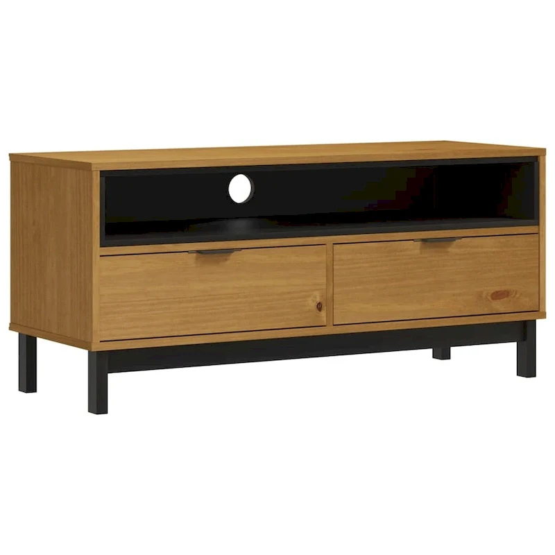 XL TV Stand 43.3x15.7x19.7 Solid Wood Pine - 43.3 x 15.7 x 19.7