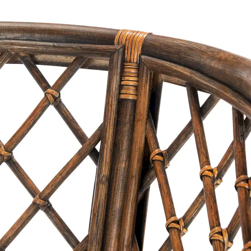 Theona Rattan Lattice Arm Chair - 22.3W x 23L x 31.3H - 22Wx23Dx31H