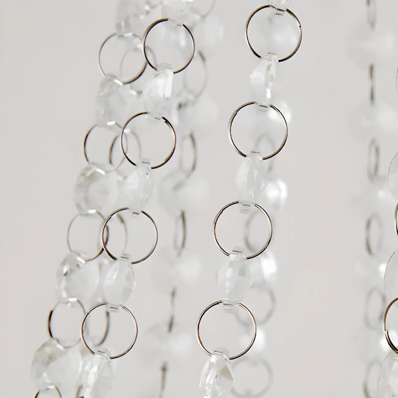 White Crystal Chandelier Classic Iron Elegant Design