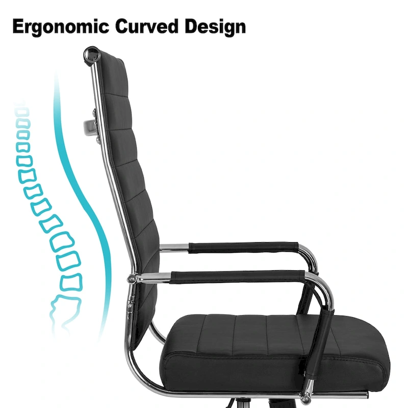 Ergonomic Office Desk Chair PU Leather Height Adjustable Swivel Chair