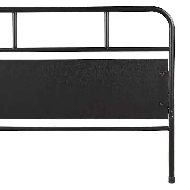Black Metal Twin Daybed with Pull-Out Trundle, Sleeps 2