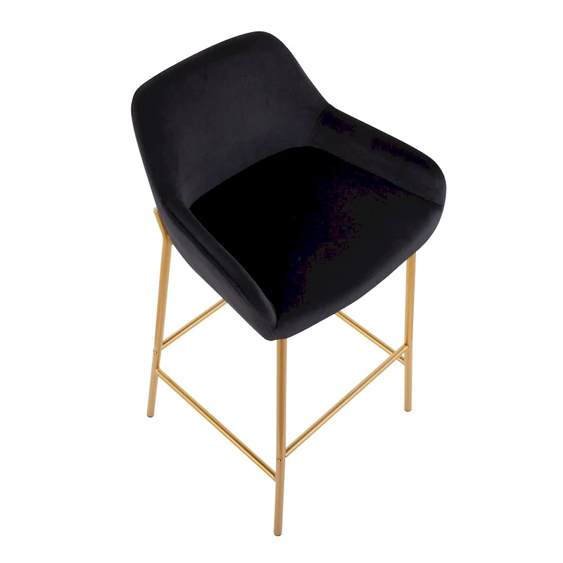 Gold Frame Upholstered Bar Stool
