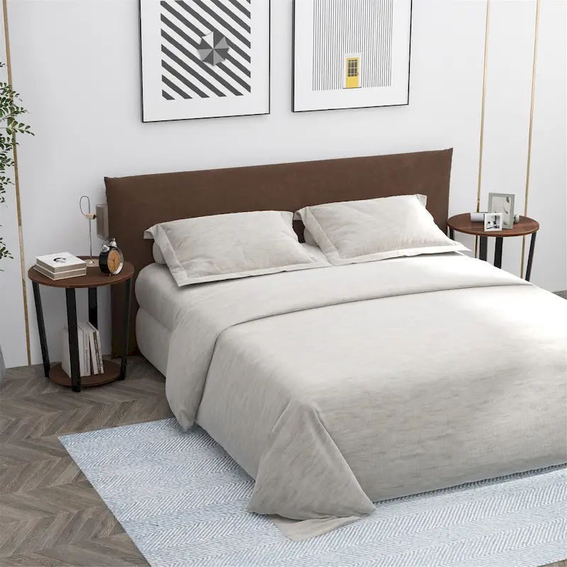 Gymax Industrial End Table Sofa Side Table Set ot 2 Nightstand w/