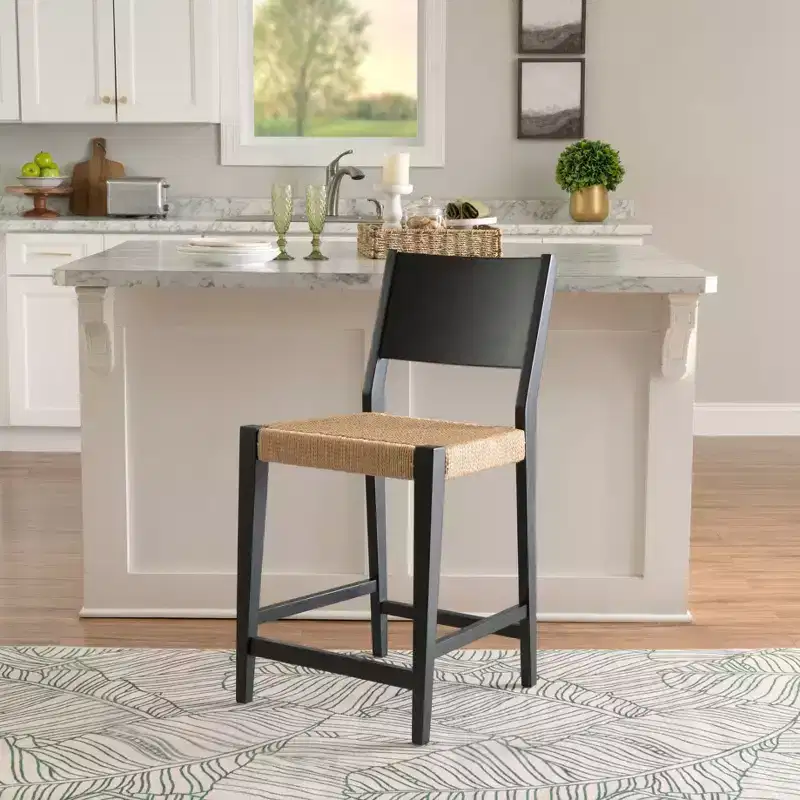 Powell Set of 2 Clara Counter Height Barstool Black
