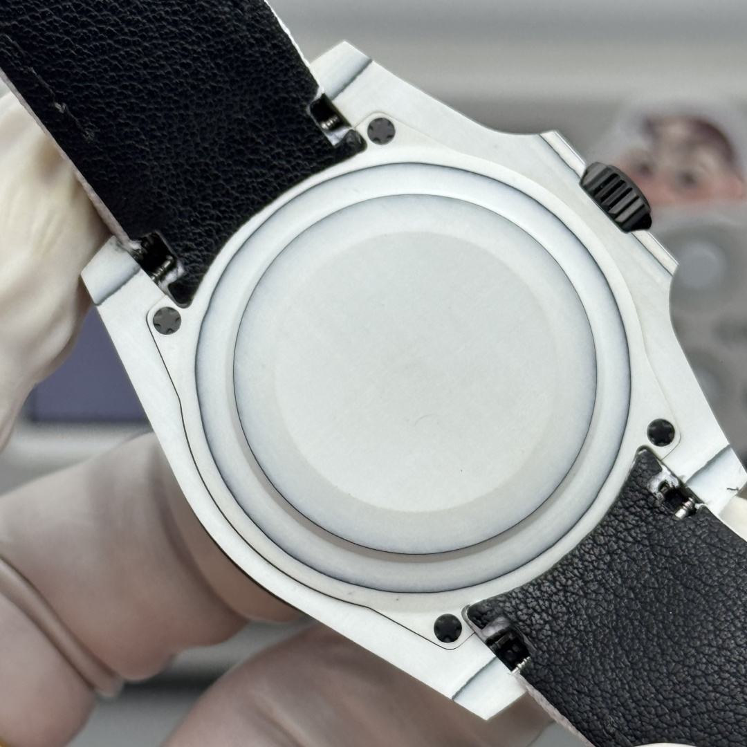 Polished stainless steel screw-down caseback of quality 3135 movement replica watch showing secure screws, solid construction and integrated lugs on best replica watches