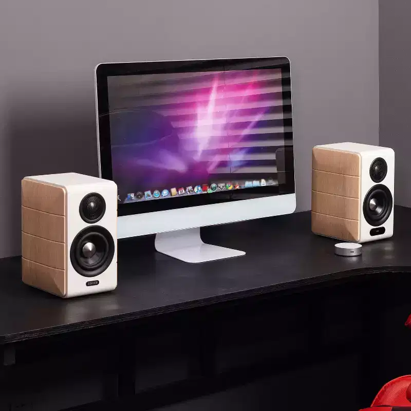 Edifier 88-Watt Continuous-Power Amplified Bluetooth Hi-Fi 2.0 Bookshelf Speaker System with Sub Out and Remote, S880DB MKII, 2 Count