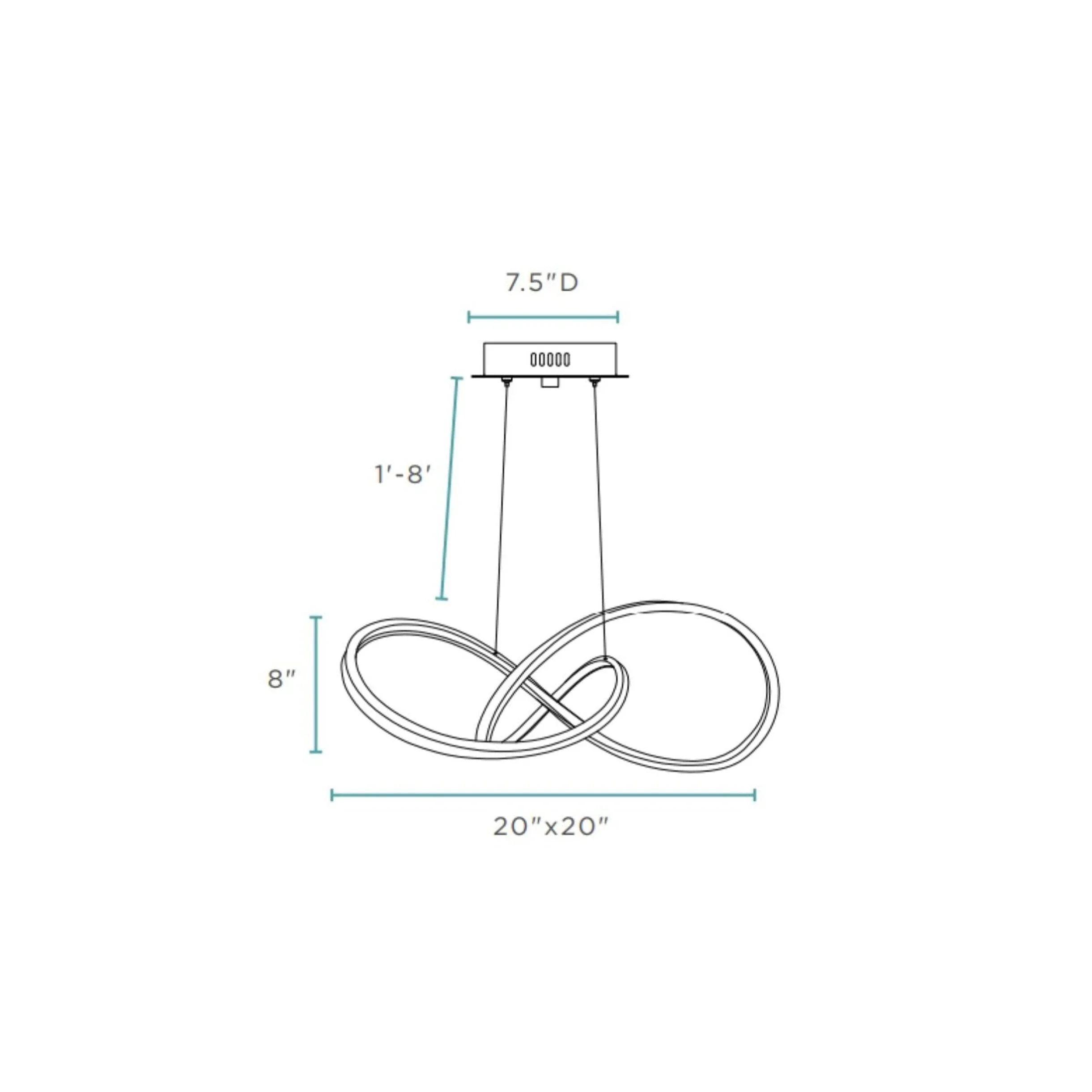 Knotted Design LED Chandelier in 3 Finishes