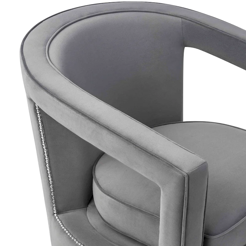 Stark Modern Velvet Swivel Accent Chair