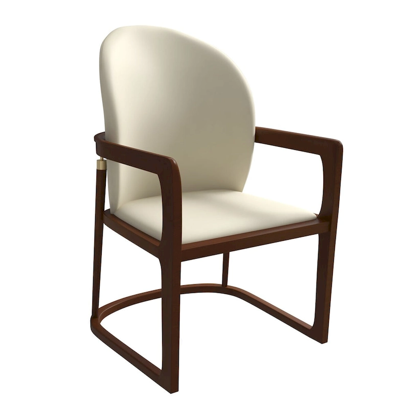 Modern Dining Chair in Upholstered Leather Svelta Series by LeisureMod
