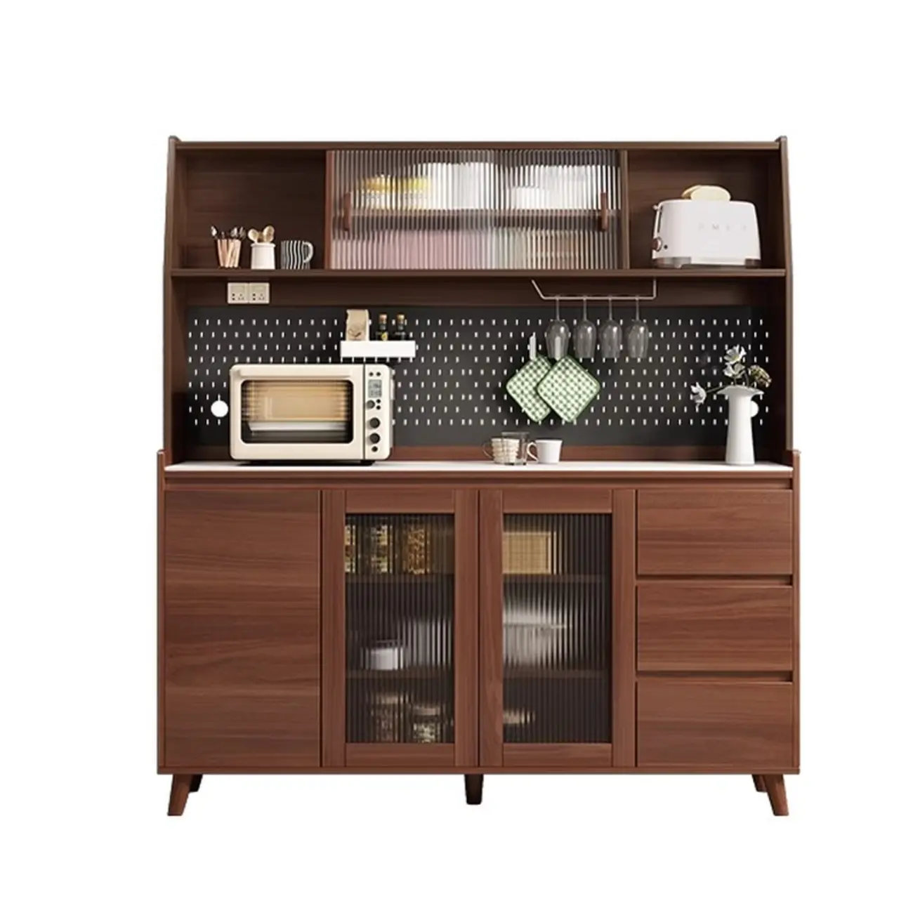 Modern Slab Stone Countertop Kitchen Sideboard