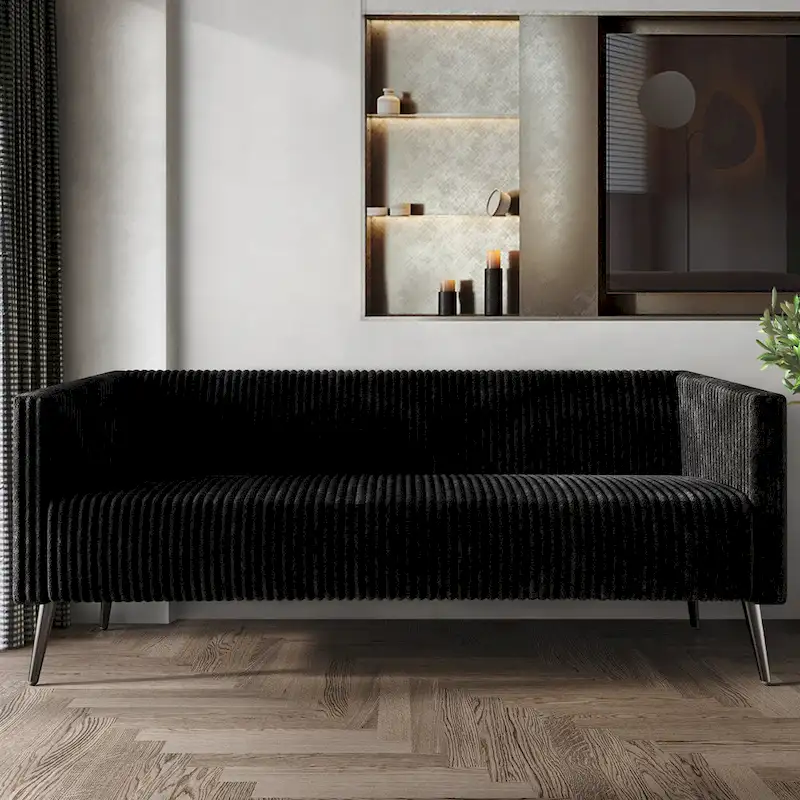 CraftPorch Corduroy Modern and Glamorous Velvet Upholstered Sofa