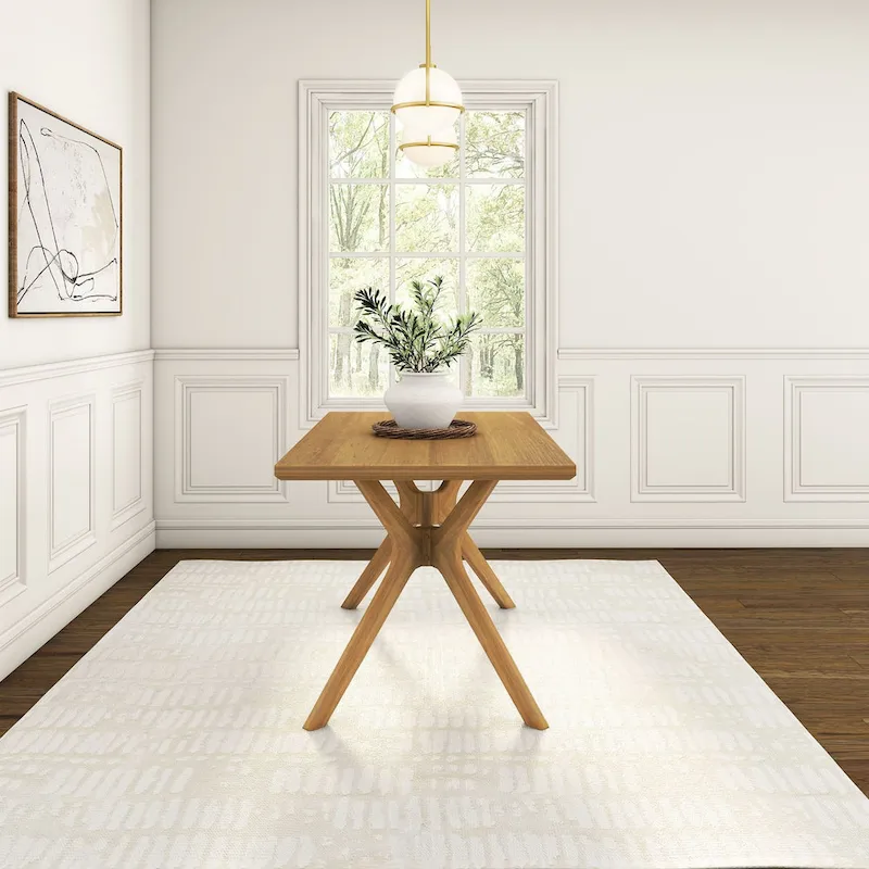 Plank and Beam Verso Cross Leg Rectangular Dining Table - 60