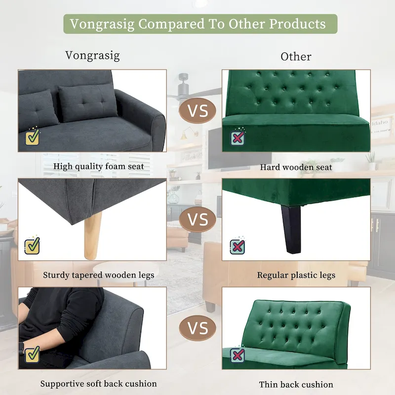 Futzca 47 Modern Loveseat Sofa