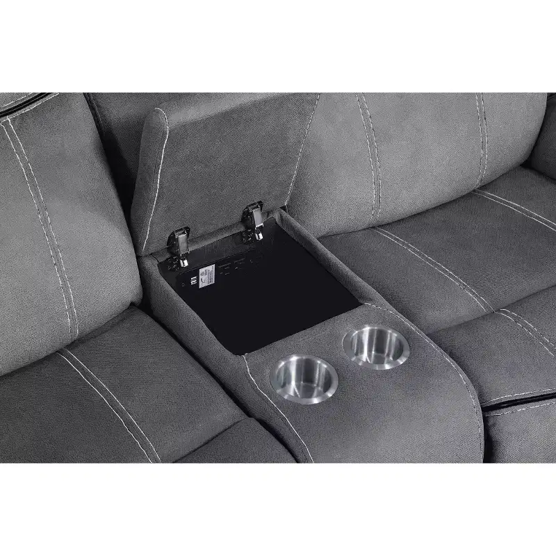 Acme Furniture 78" Zubaida Sofa Two Tone Gray Velvet