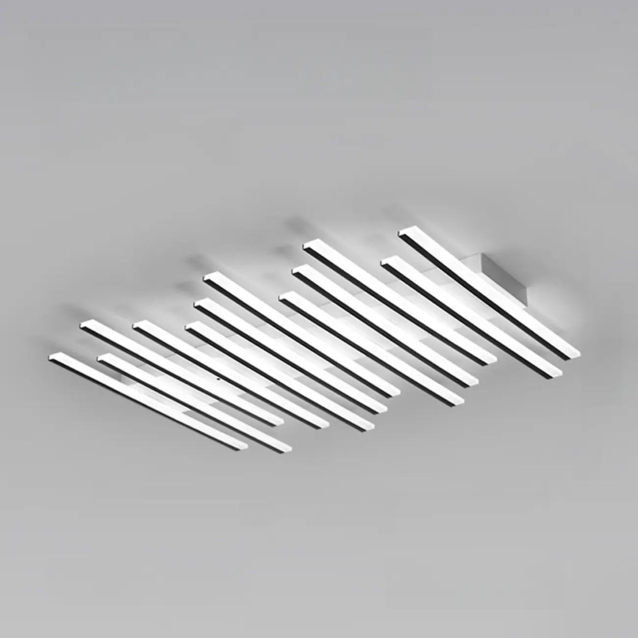 Geometric LED Semi Flush Ceiling Light with Acrylic Shade