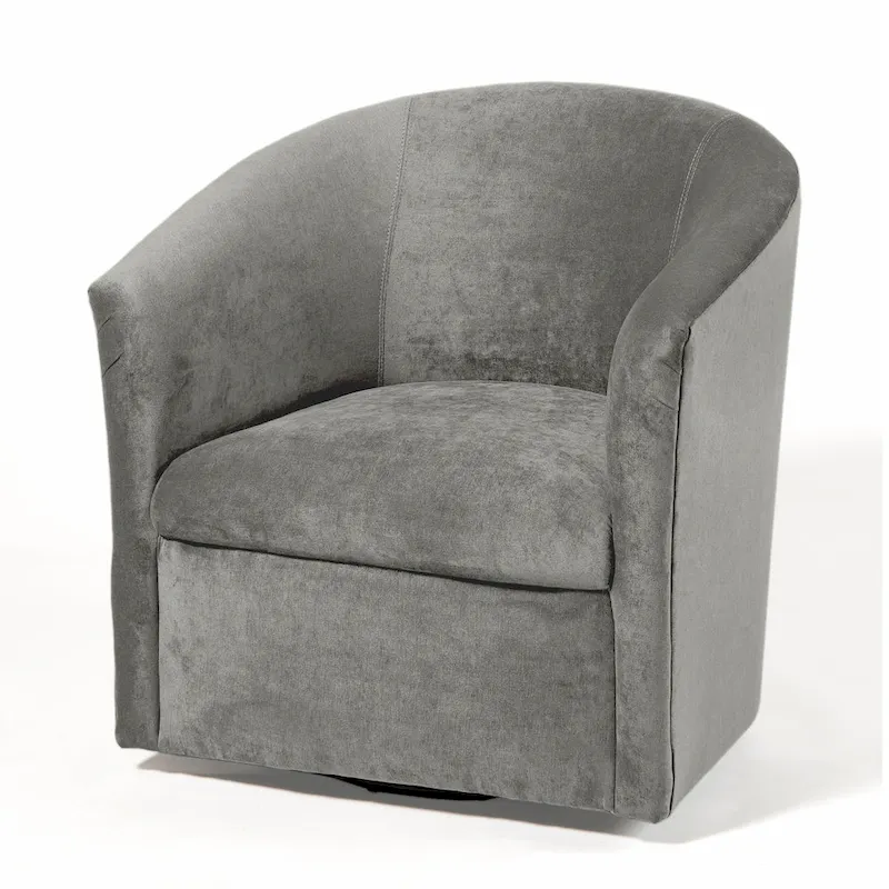 Ellery Modern Microfiber Swivel Accent Chair by