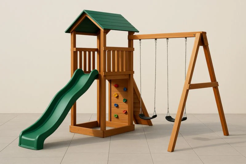 Home Product - Bois Naturel/Vert/Noir